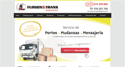 Desktop Screenshot of mudanzasytransporteszaragoza.com