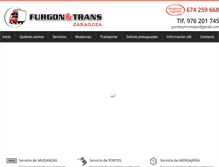 Tablet Screenshot of mudanzasytransporteszaragoza.com